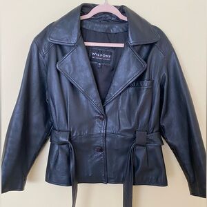 Wilson’s the leather expert women’s black leather jacket